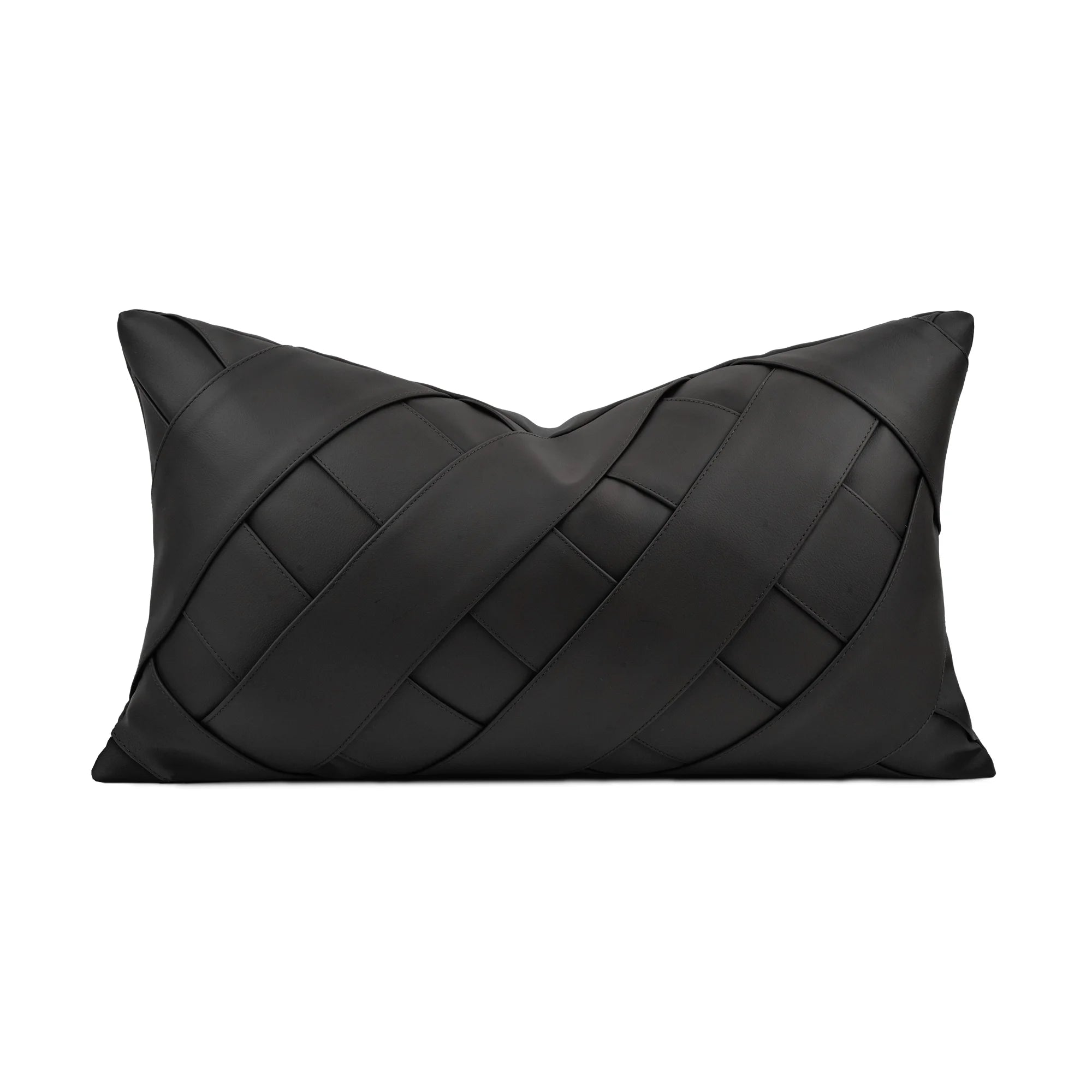 Modern Simple Bla Series Sofa Pillow Luxury Soft Decoration Sample Room Pig Skin Simulation Long Waist Pillow Cuion